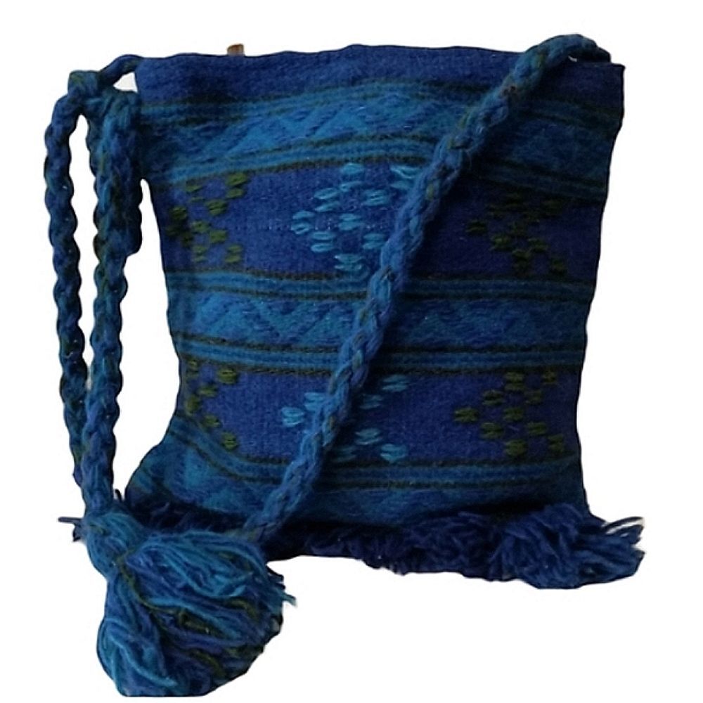 Boho 90% Wool Handwoven Fringed Tassel Crossbody